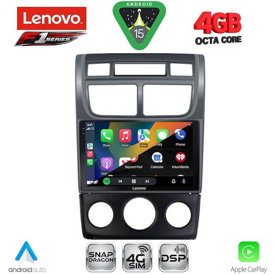 Lenovo Car Audio System for Kia Sportage 2004-2010 with A/C Bluetooth USB WiFi GPS Apple CarPlay Android Auto with 9" Touch Screen