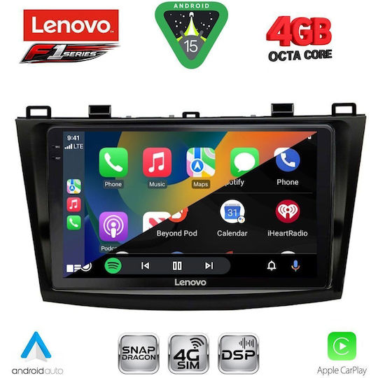 Lenovo Ηχοσύστημα Αυτοκινήτου για Mazda 3 2009-2014 (Bluetooth/USB/WiFi/GPS/Apple-Carplay/Android-Auto) με Οθόνη Αφής 9"