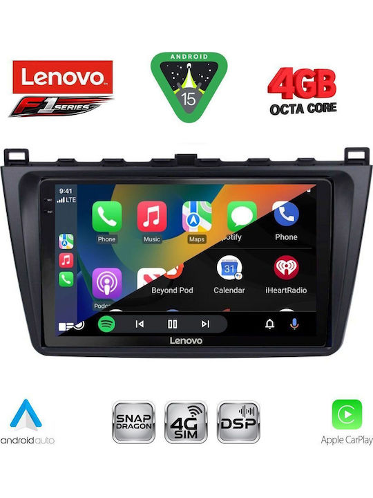Lenovo Car Audio System for Mazda 6 2008-2012 Bluetooth USB WiFi GPS Apple CarPlay Android Auto with 9" Touch Screen