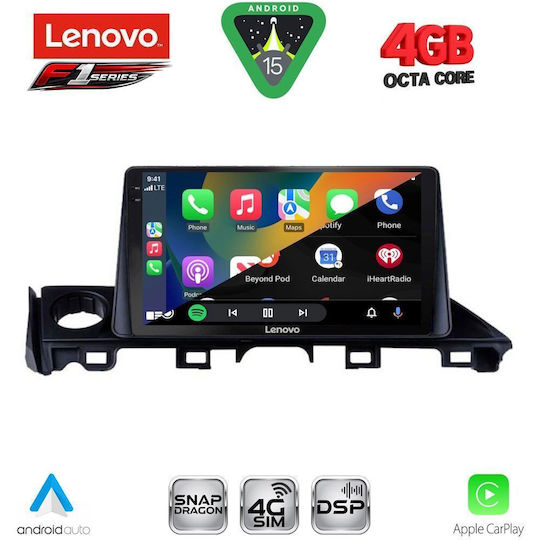 Lenovo Car Audio System for Mazda 6 2017-2020 (Bluetooth/USB/WiFi/GPS/Apple CarPlay/Android Auto) with 9" Touch Screen