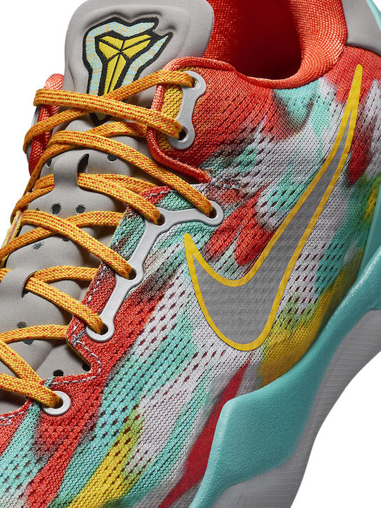 Kobe 8 Protro "Venice Beach" Low Basketball Shoes Stadium Grey / Metallic Silver / Tour Yellow