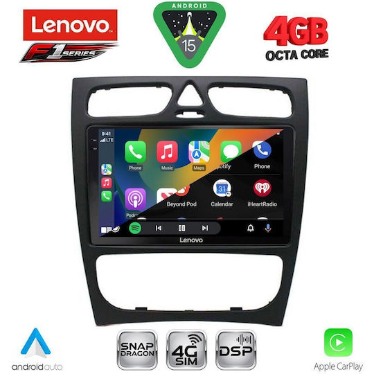Lenovo Ηχοσύστημα Αυτοκινήτου για Mercedes-Benz C Class 1999-2004 (Bluetooth/USB/WiFi/GPS/Apple-Carplay/Android-Auto) με Οθόνη Αφής 9"