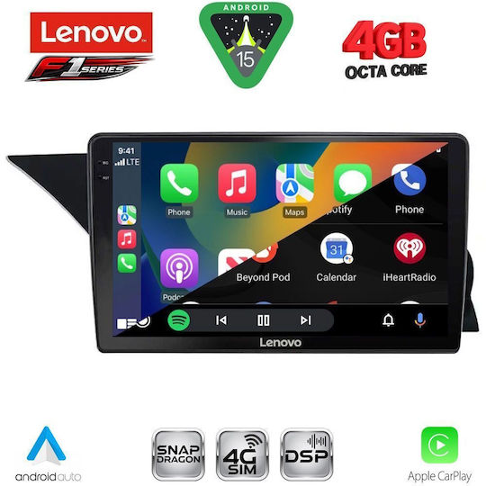 Lenovo Ηχοσύστημα Αυτοκινήτου για Mercedes-Benz GLK 2008-2012 (Bluetooth/USB/WiFi/GPS/Apple-Carplay/Android-Auto) με Οθόνη Αφής 9"