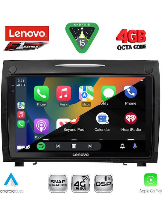 Lenovo Car Audio System for Mercedes-Benz SLK 2004-2010 Bluetooth USB WiFi GPS Apple CarPlay Android Auto with 9" Touch Screen
