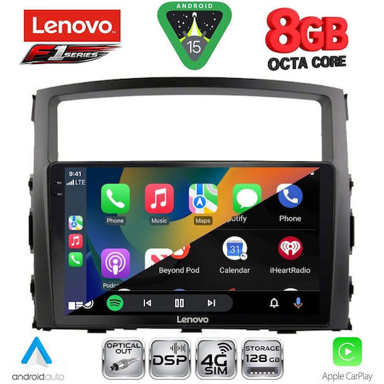 Lenovo Car Audio System for Mitsubishi Pajero 2006-2013 (Bluetooth/USB/WiFi/GPS/Apple CarPlay/Android Auto) with 9" Touch Screen
