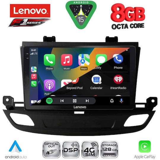 Lenovo Ηχοσύστημα Αυτοκινήτου για Opel Insignia 2018 (Bluetooth/USB/WiFi/GPS/Apple-Carplay/Android-Auto) με Οθόνη Αφής 9"