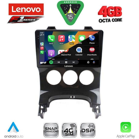 Lenovo Ηχοσύστημα Αυτοκινήτου για Peugeot 3008 2008-2016 με A/C (Bluetooth/USB/WiFi/GPS/Apple-Carplay/Android-Auto) με Οθόνη Αφής 9"