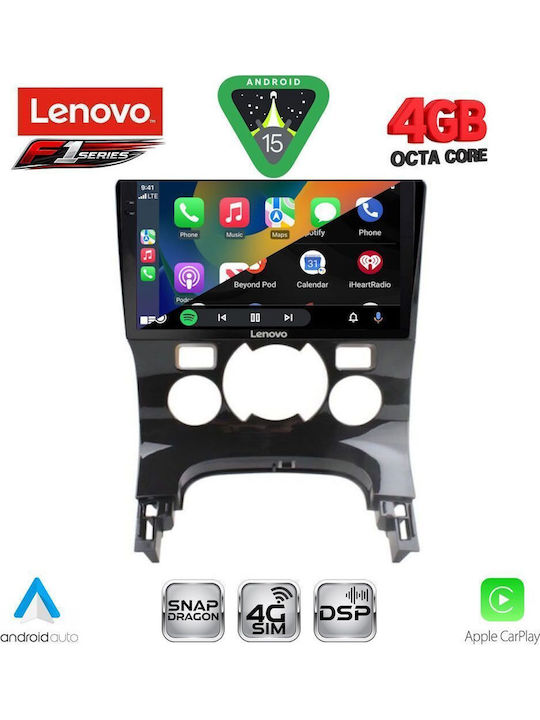 Lenovo Car Audio System for Peugeot 3008 2008-2016 with Clima (Bluetooth/USB/WiFi/GPS/Apple CarPlay/Android Auto) with 9" Touch Screen