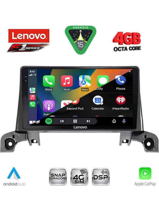 Lenovo Car Audio System for Peugeot 3008 2016-2024 Bluetooth USB Wi-Fi GPS Apple CarPlay Android Auto with 9 Inch Touch Screen LENOVO SSQ 9519 CPA