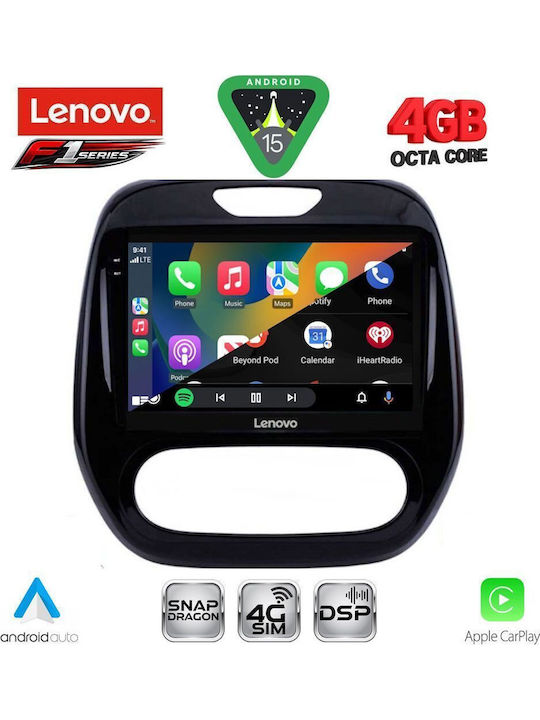 Lenovo Car Audio System for Renault Captur 2013-2019 (Bluetooth/USB/WiFi/GPS/Apple CarPlay/Android Auto) with 9" Touch Screen