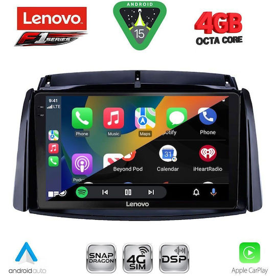 Lenovo Ηχοσύστημα Αυτοκινήτου για Renault Koleos 2006-2016 (Bluetooth/USB/WiFi/GPS/Apple-Carplay/Android-Auto) με Οθόνη Αφής 9"