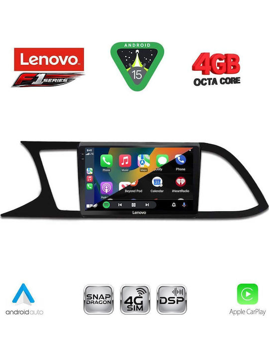 Lenovo Car Audio System for Seat Leon 2012-2021 (Bluetooth/USB/WiFi/GPS/Apple CarPlay/Android Auto) with 9" Touch Screen