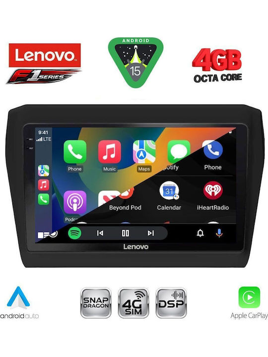 Lenovo Car Audio System for Suzuki Swift 2017 Bluetooth USB WiFi GPS Apple CarPlay Android Auto with 9" Touch Screen