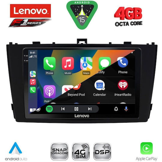 Lenovo Ηχοσύστημα Αυτοκινήτου για Toyota Avensis 2009-2015 (Bluetooth/USB/WiFi/GPS/Apple-Carplay/Android-Auto) με Οθόνη Αφής 9"