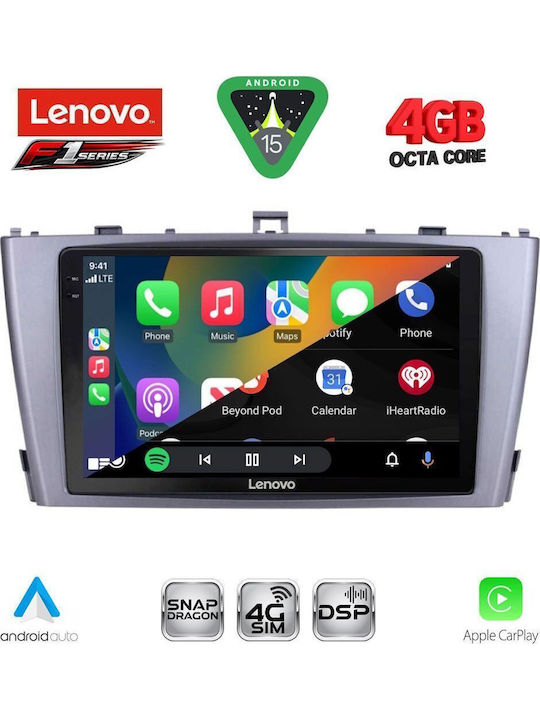 Lenovo Car Audio System for Toyota Avensis 2009-2015 (Bluetooth/USB/WiFi/GPS/Apple CarPlay/Android Auto) with 9" Touch Screen