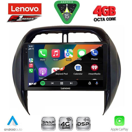 Lenovo Ηχοσύστημα Αυτοκινήτου για Toyota RAV 4 2000-2006 με Clima (Bluetooth/USB/WiFi/GPS/Apple-Carplay/Android-Auto) με Οθόνη Αφής 9"