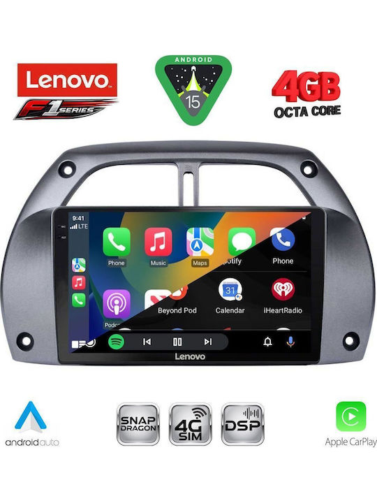 Lenovo Car Audio System for Toyota RAV 4 2000-2006 with A/C Bluetooth USB WiFi GPS Apple CarPlay Android Auto with 9" Touch Screen