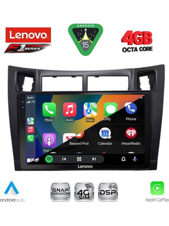 Lenovo Car Audio System for Toyota Yaris 2006-2011 (Bluetooth/USB/WiFi/GPS/Apple CarPlay/Android Auto) with 9" Touch Screen