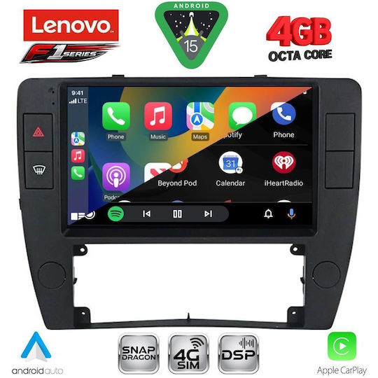 Lenovo Car Audio System for Volkswagen Passat 2000-2005 Bluetooth USB WiFi GPS Apple CarPlay Android Auto with 9" Touch Screen