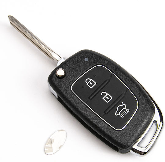 Autoschlüsselhülle mit Schlüsselblatt mit 3 Tasten für Hyundai