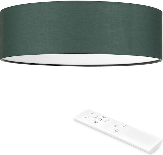 Navaris Plafonieră de Tavan 41.5 cm Verde cu LED Integrat și Telecomandă