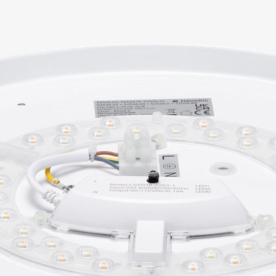Navaris Plafonieră de Tavan 41.5 cm Verde cu LED Integrat și Telecomandă