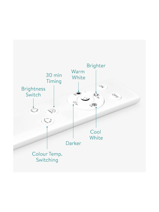 Navaris Deckenleuchte montieren 41,5cm Grün mit integrierter LED und Fernbedienung