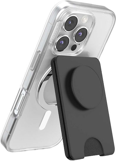 Popsockets Magsafe Suport Smartphone Popwallet Ediție Premium Negru