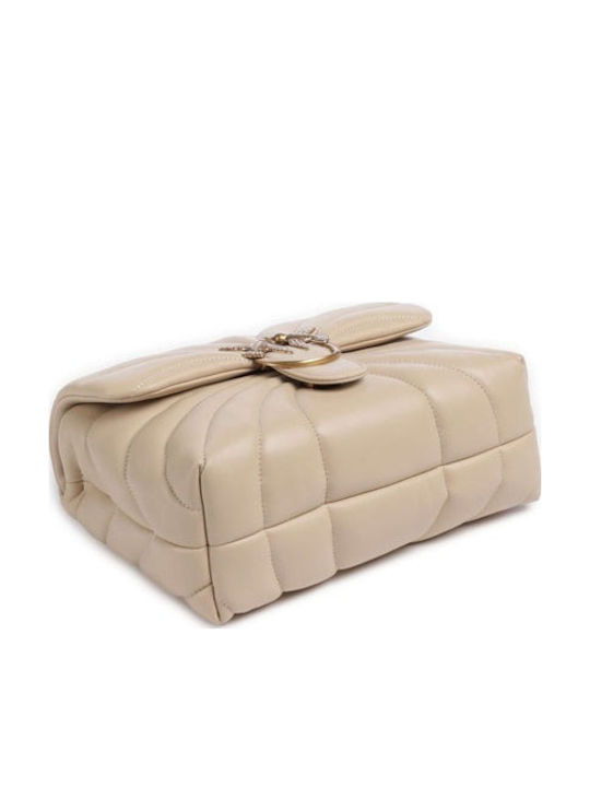 Love Puff Leather Women's Shoulder Bag Beige
