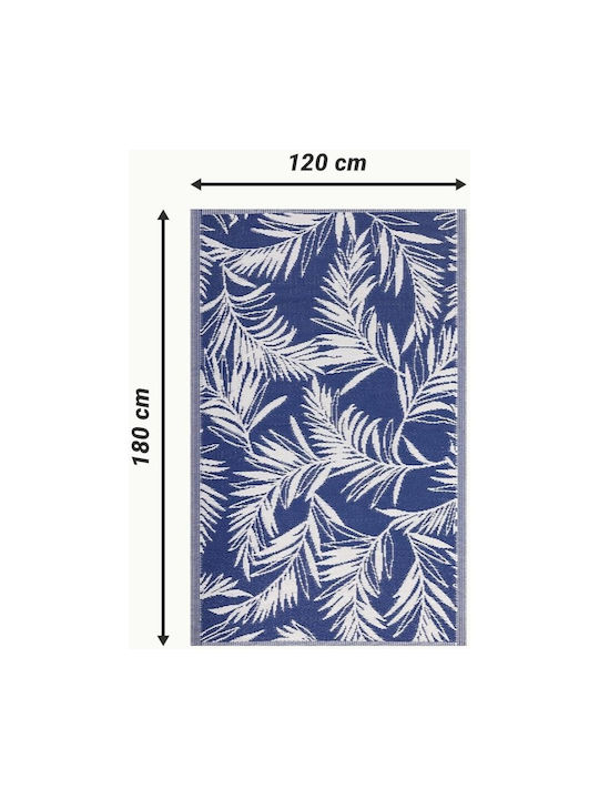 Jemidi24 Outdoor Rectangular Dark Blue Rug 120x180cm