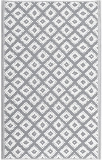 Jemidi24 Χαλί Εξωτερικού Χώρου Ορθογώνιο White/grey 120x180cm