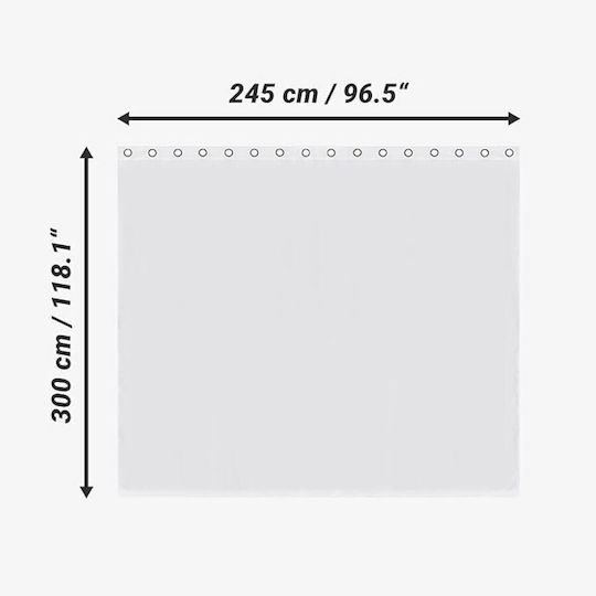 Jemidi24 Perdea Opacă cu Capse Alb 300x245cm