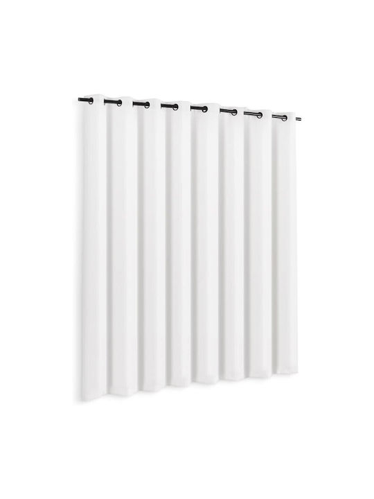 Jemidi24 Κουρτίνα Συσκότισης με Τρουκς White 300x245εκ.