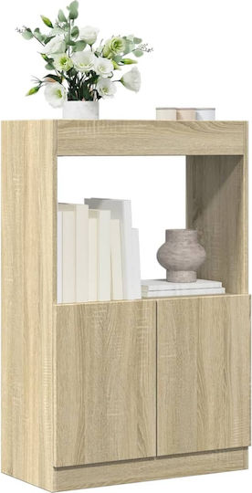 Living Room Display Cabinet Made of Particle Board Sonoma Oak 63x33x100cm