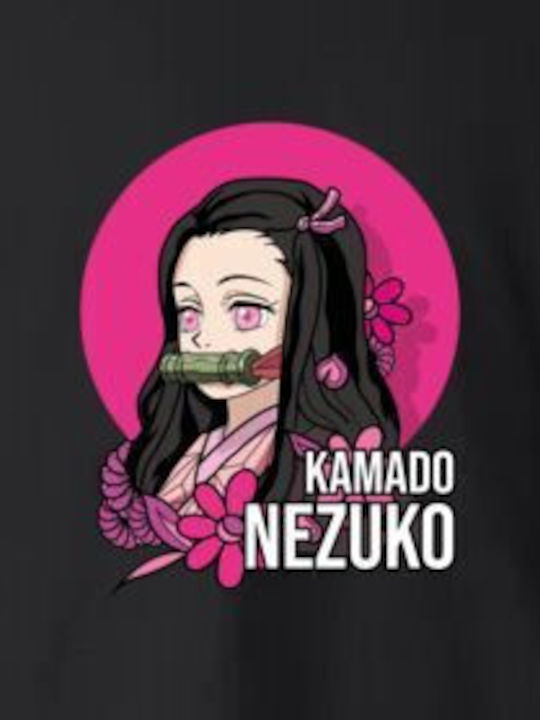 Kinderoberteile Schwarz Kamado Nezuko Anime-Illustration