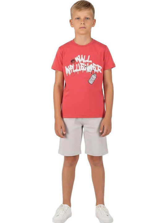 Kids Set with Summer Shorts 2 Pieces Tile Red