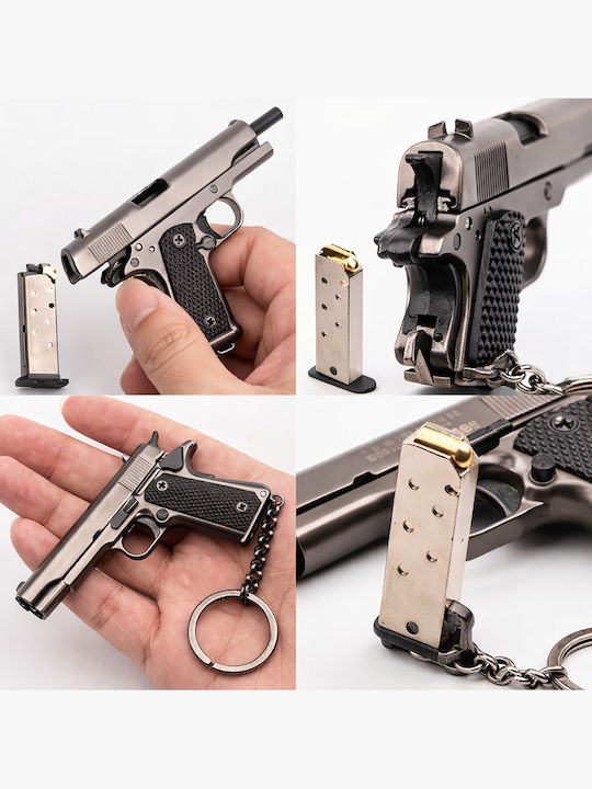 Schlüsselanhänger M1911 Anthrazit – Metallisches Mini-Set Magazin