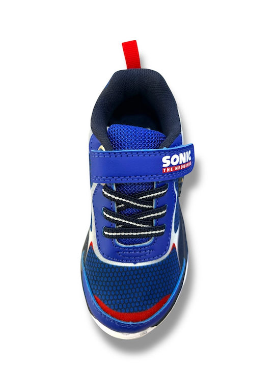 Sonic Kids Sneakers with Hook & Loop Closure & Lights Blue