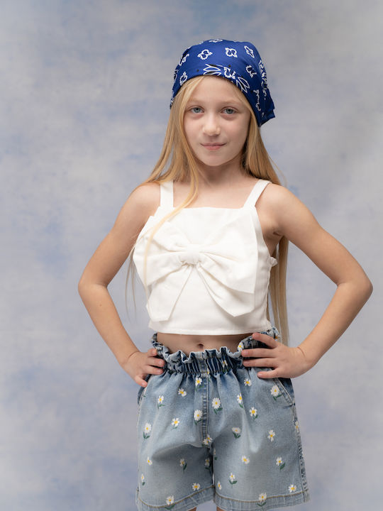 Kids Set with Shorts Summer 2pcs White