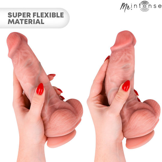 Intense Ρεαλιστικό Dildo με Όρχεις και Βεντούζα Flesh