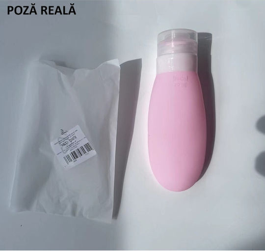 Recipient De Călătorie Elegant Portabil Din Silicon Sticlă De Călătorie Alista Home Potrivit Pentru Loțiune Șampon Alte Lichide Etanș Reîncărcabil Capacitate 90ml 14cm Roz