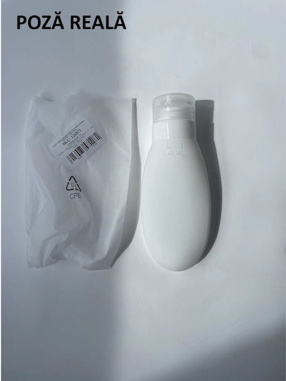 Recipient De Călătorie Elegant Portabil Din Silicon Sticlă De Călătorie Alista Home Potrivit Pentru Loțiune Șampon Alte Lichide Etanș Reîncărcabil Capacitate 90ml Alb