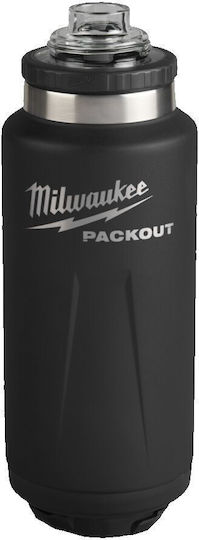 Milwaukee Packout Flasche Thermosflasche Rostfreier Stahl 532ml Schwarz