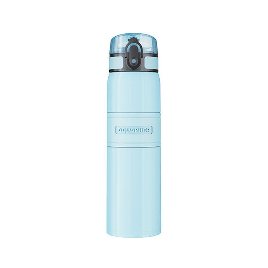 Aquaphor Μπουκάλι Θερμός Ανοξείδωτο / Πλαστικό 500ml Μπλε