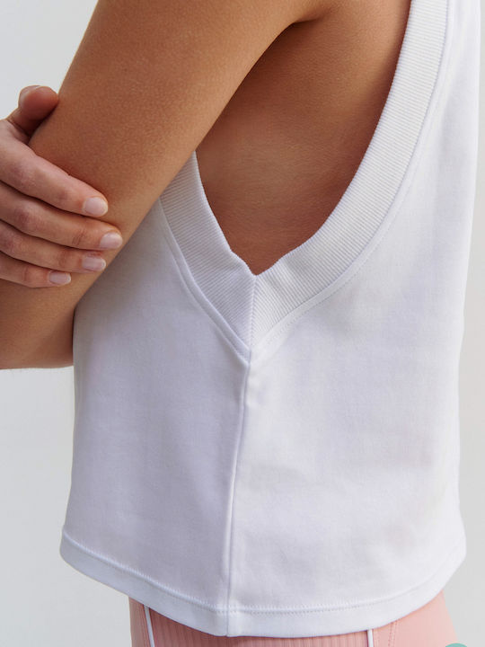 Women's Crop Top Sleeveless White