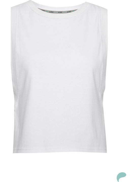 Women's Crop Top Sleeveless White