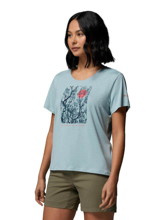 Women's Blouse Short Sleeve Blue