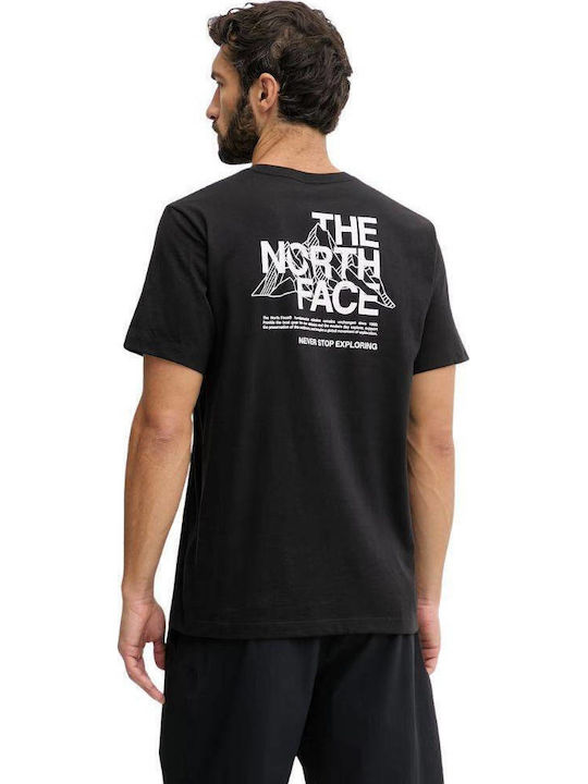 Mountain Sketch T-shirt Μαύρο