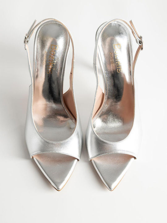 Peep Toe Heels with Stiletto Heel Silver K26-069-0903 D-ASIMI