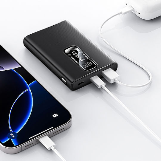 Yesido YP92 Power Bank 5000mAh 22.5W mit USB-A Ausgangsanschlüsse und USB-C Ausgangsanschlüsse Schwarz